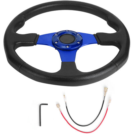 Jeffergarden 350mm / 14in Racing Car Sport Volant Deep Dish 6 Bolts Universal Modified AccessoryBlue (1/5)