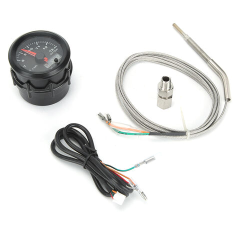 Jeffergarden Moteur pas à pas à affichage numérique de jauge de température d'échappement automatique de 52 mm / 2,0 pouces (1/5)