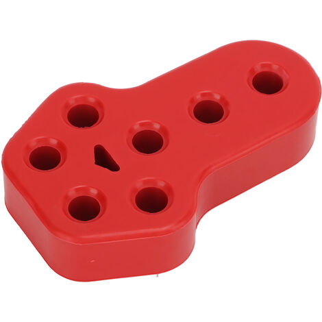 Jeffergarden Support de montage d'isolateur en caoutchouc de silencieux de bague de suspension d'échappement de voiture universel 7 trous 12mm DiaRed (1/5)