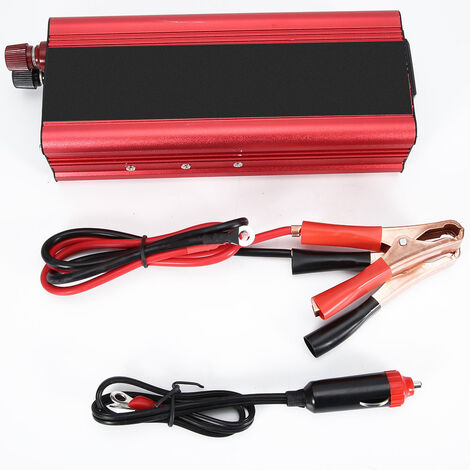 Jeffergarden Convertisseur universel 12V 24V d'énergie solaire de voiture 2000W 12V à 220V (1/5)