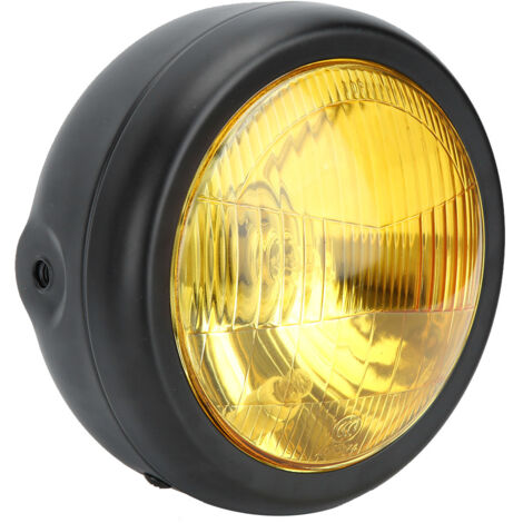 Lampe De Phare Avant Moto LED – Noir – Style Vintage Cruiser Chopper – Neuf