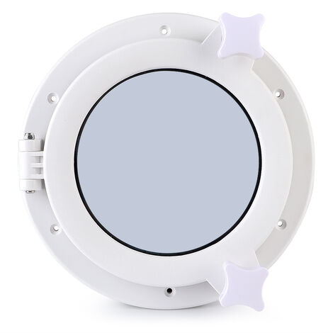 GARRYFIZH 8,5in Hublot de Bateau, Fenêtre Hublot Ronde, Hublot Marin Ronde, Verre Trempé ABS, Fenêtre Universel pour Yacht Remplacement Bateau Accessoire pour Camping-Car