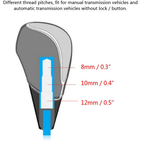 Pommeau Levier Vitesse LED Tactile - Éclairage RGB 5 Vitesses - Compatible Plupart Boîtes Manuelles - Design Moderne