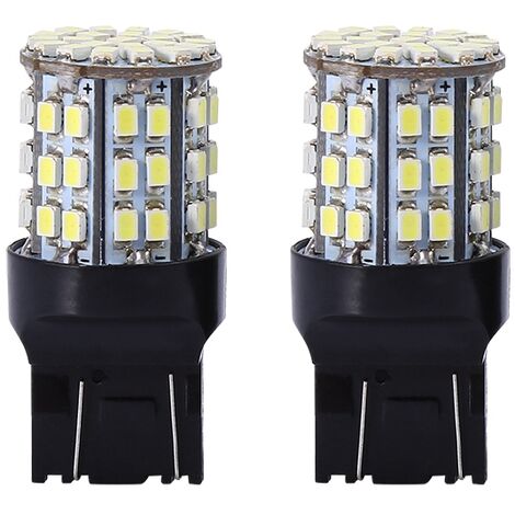 Jeffergarden Lot de 2 ampoules LED de recul 12 V DC 7443 64SMD Blanc 6000 K Super lumineux Frein Stop arrière Ampoules LED 7443 7440 7444 7441 992 992 A W21W feu de freinage (1/5)