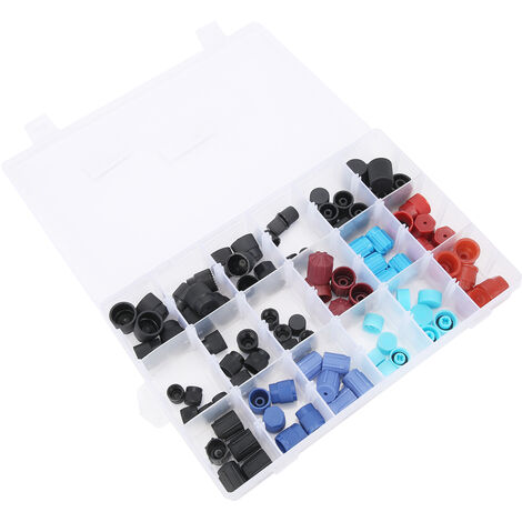 Kit De 77 Bouchons De Valve Climatisation Auto - 5 Tailles (M8, M9, M10, 1/4", 1/8"), Anti-poussière