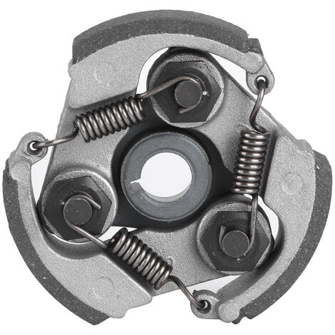 Jeffergarden Plaque d'embrayage Centrifuge, Fer en Aluminium de Scooter Centrifuge de Plaque d'embrayage de 3 Chaussures Compatible avec la Moto 2 Temps 43cc 47cc 49cc (Le Noir) (1/5)