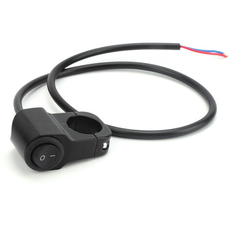 Jeffergarden Interrupteur de Guidon de Moto, Interrupteur de Guidon 7 / 8in Phare Antibrouillard Bouton Marche/Arrêt étanche pour Vélos électriques 12V Moto ATV (1/5)