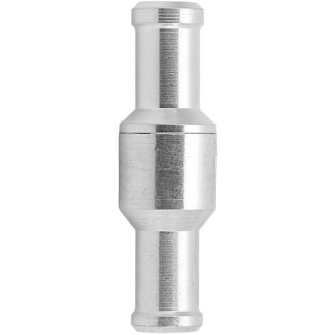 Jeffergarden Clapet anti-retour 1 voie en alliage d'aluminium argent pour eau huile Diesel essence carburant Line10mm/0.39in (1/5)