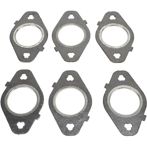 Jeffergarden Jeu de Joints de Collecteur d'échappement, Joint de Moteur Haute Performance Antirouille Anti-fissure 6 Pièces pour Cummins 5,9 L 6,7 L 24 V (1/5)