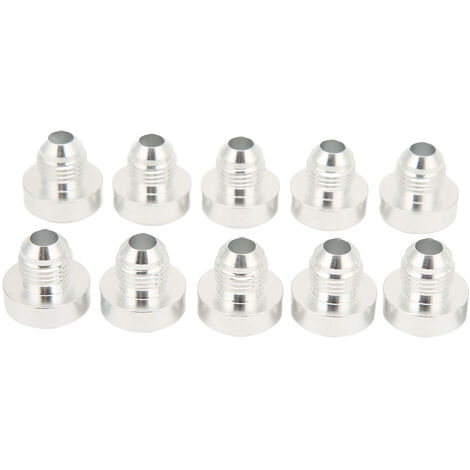 Jeffergarden 10 pièces AN6 raccord de bonde à souder 1/2in filetage mle en alliage d'aluminium adaptateur de tuyau de mazout soudable pour Auto (1/5)