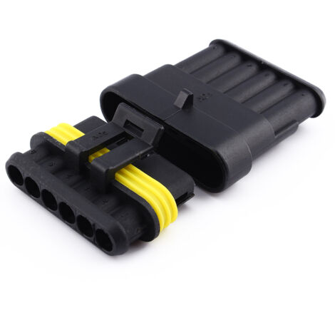 GARRYFIZH Connecteur électrique étanche neuf à 1, 2, 3, 4, 5 et 6 broches pour voiture et camion (1/5)