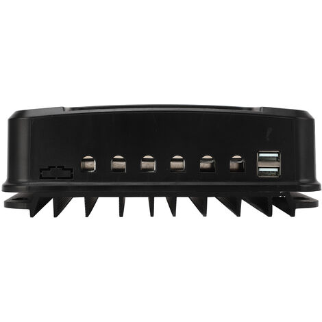 Jeffergarden Contrôleur de charge solaire MPPT avec écran LCD, double port USB 5 V, 3 A, 12 V, 24 V, pour charge de batterie 60 A (1/5)