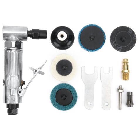 GARRYFIZH Outil de polissage pneumatique pour machine à graver à angle de courbure à 90° avec disque émeri AG‑315BSConnecteur européen