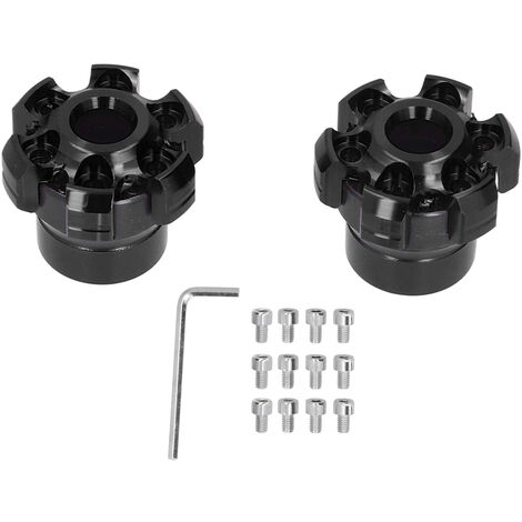 GARRYFIZH Jeu de roues, fourche avant, cadre, curseur, protection anti-collision, alliage d'aluminium CNC, universel pour motos et vélos, noir (1/5)