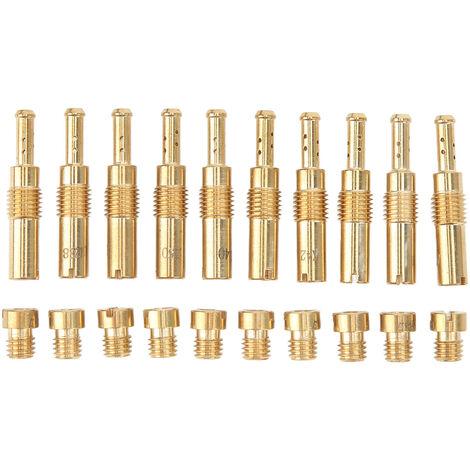 Jeffergarden Lot de 20 jets principaux de carburateur en métal Jets pilotes lents Remplacement d'accessoires de carburateur pour Keihin (1/5)