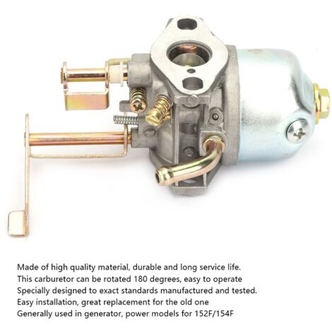 Jeffergarden Kit de remplacement de carburateur à rotation de 180 degrés 15 mm pour générateur 152F/154F (1/5)