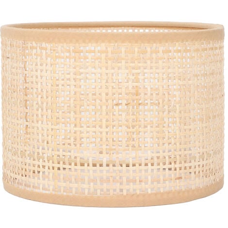 Jeffergarden Abat-jour en rotin remplacement panier tissé lustre Vintage Table suspendue couverture de lumière de sol E27 E14