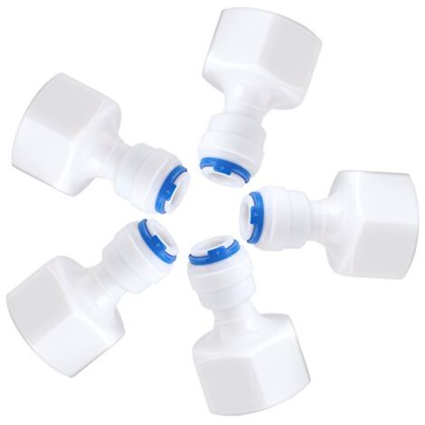 5 Raccords Droits Pour Filtre à Eau Système RO - Connecteurs Tuyau Plastique POM - Neuf