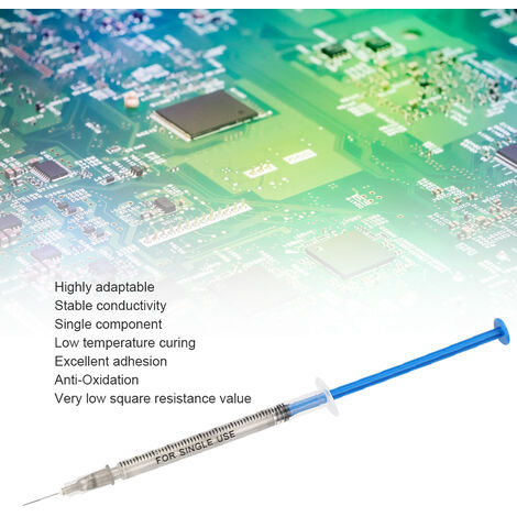 Jeffergarden Colle conductrice de 1.0ML argent, Colle conductrice  electrique de haute viscosité et anti-oxydation