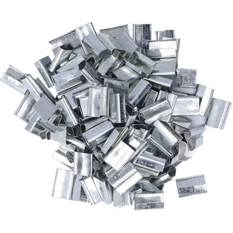 Jeffergarden Joints ouverts d'emballage en acier galvanisés par boucle de cerclage en métal pour la courroie en plastique d'ANIMAL FAMILIER de 16mm (1/5)