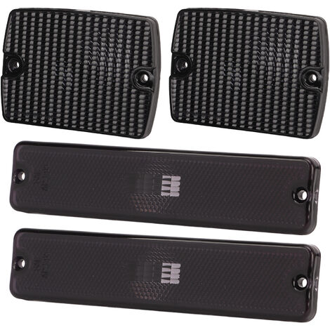 Jeffergarden Lot de 4 botiers de feux de position latéraux et de clignotants 56001378 de remplacement pour Jeep Wrangler YJ Smoky Black (1/5)