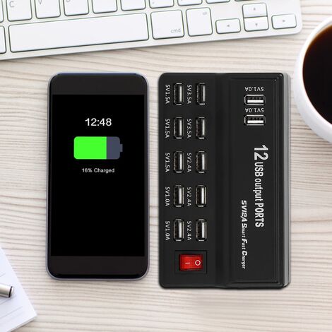 EDECOA Convertisseur 12v 230v Pur Sinus 1500w Onduleur 2x USB Et Télécommande Voiture Camping-car Système