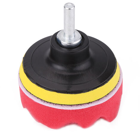 Kit D'Éponges De Polissage 125mm Avec Adaptateur - Tampons Polisseur Voiture 5 Pouces Pour Polisseuse Et Cirage