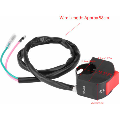 Interrupteur Guidon Moto 22mm – Bouton LED étanche Autobloquant – Accessoire Universel