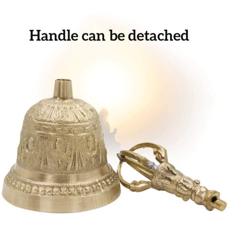 Jeffergarden Cloches de Prière Dorje Vajra Cloche de Méditation Bouddhiste Tibétaine Faite à la Main en Laiton Utilisation pour Le Mariage à la Maison du Temple