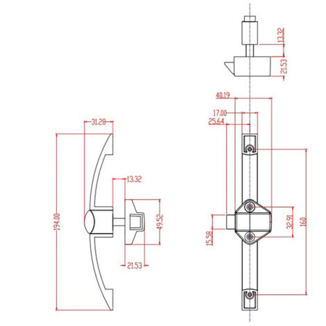 Lot De 2 Loquets De Poignée Intégrés Pour Camping-car - Acier Au Carbone Et Zinc - Installation Facile - Pour Boîte à Outils, Armoire, Remorque