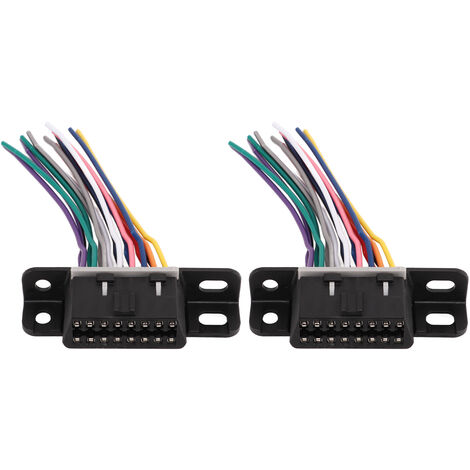 GARRYFIZH Boîtier de diagnostic OBD2 16 broches femelle connecteur harnais voiture prise universelle adaptée à la plupart (1/5)