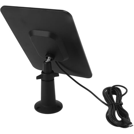 Panneau Solaire 10W Pour Caméras Arlo – Charge Continue Résistante Aux Intempéries IP65 Noir