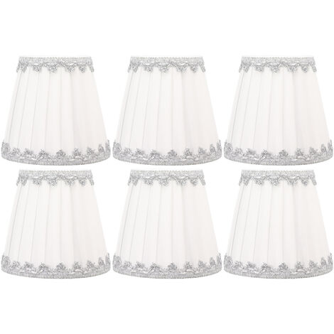 Jeffergarden 6 pièces abat-jour en tissu moderne Simple bougie lustre abat-jour de Table abat-jour pour salon