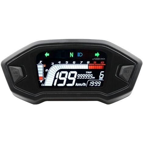 Compteur de vitesse numérique LCD moto, affichage de vitesse pour