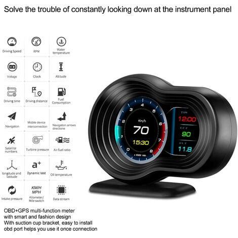 Projecteur universel de navigation GPS OBD portatif HUD avec