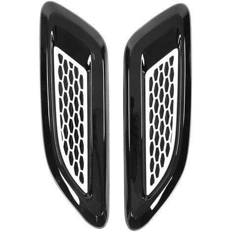 Jeffergarden Garniture de sortie d'air de capot de moteur de voiture, 2 pièces, couvercle décoratif de remplacement pour GR Supra A90 20192022 (noir argent) (1/5)