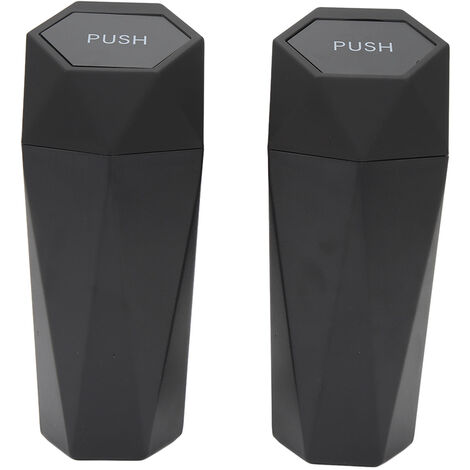 Poubelle De Voiture Avec Couvercle - 2 Pièces Noires Anti-Odeur Pour Auto Et Maison