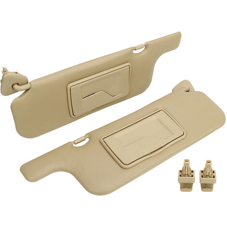 GARRYFIZH Pare-soleil gris pour voiture, lot de 2, avec protection pour miroir de maquillage, compatible avec les BMW E120 et E130 de neuvième génération (2001-2007). (1/5)