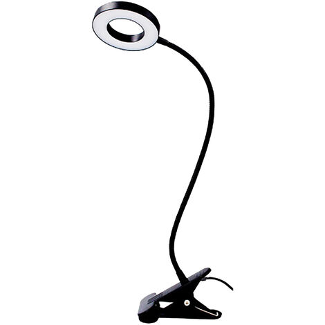 Jeffergarden Lampe à Clipser, 48 Lampes de Lecture à LED, Serrage Sr 5V 2A pour le Bureau (Le noir) (1/5)