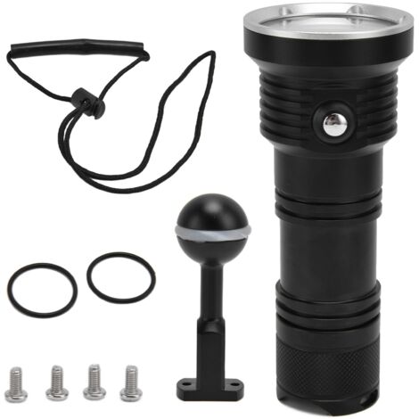 Lampe De Plongée 25 000 Lumens - Torche étanche 120 M - Rouge/bleu/blanc - Rechargeable - Neuf