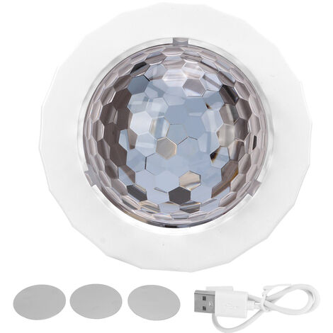 Jeffergarden Lampe de projecteur de plafond USB, 3 couleurs de lumière, dme activé par le son, décoration intérieure universelle pour maison et voiture (1/5)