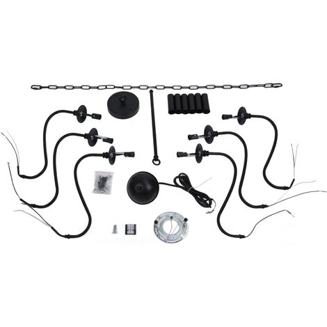 Jeffergarden Lustres Vintage à 6 lumières, Style nordique moderne, Style bougie, pour salon, salle à manger, ferme, 85-265V (1/5)