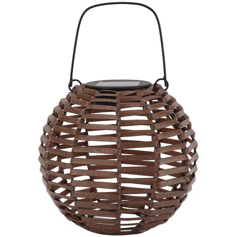 Lanterne solaire LED suspendue en rotin, imperméable, luminaire d'extérieur, lampe décorative de paysage, pour jardin, pelouse, Patio (1/5)