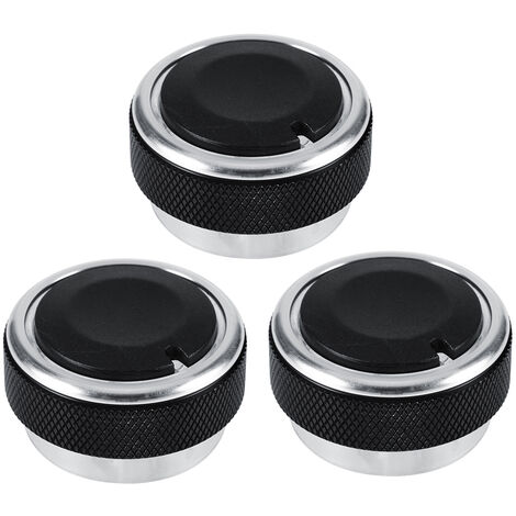 Jeffergarden 3 pièces bouton de climatisation de voiture interrupteur bouton de Rotation de démarrage du moteur revêtement extérieur (noir)