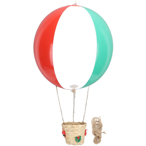 GARRYFIZH Montgolfière avec nacelle en rotin, décoration suspendue en PVC coloré pour Noël (1/5)