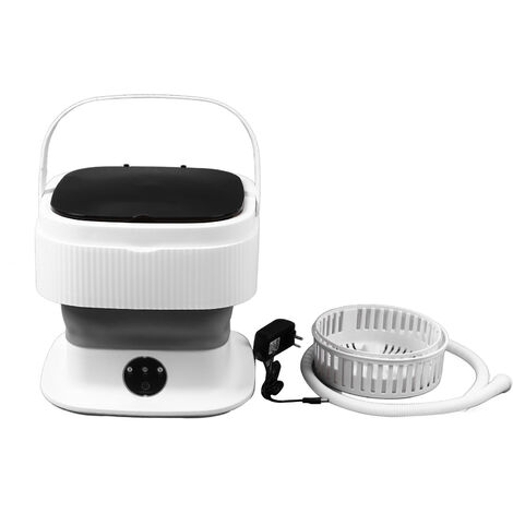 Jeffergarden Machine à laver pliable, capacité de 10l, Mini lave-linge Portable pour vêtements de bébé, sous-vêtements et chaussettes, prise US, 100 à 240V, gris (1/5)