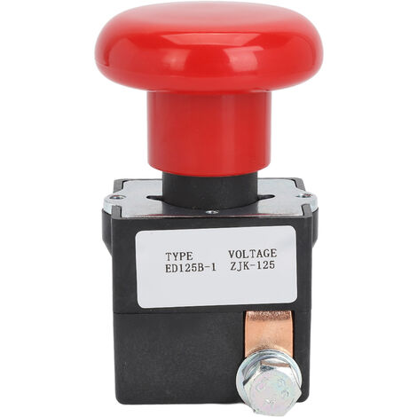 Interrupteur D'Arrêt D'Urgence ED125-16 48V 125A - Bouton Sécurité Métallique Pour Chariot Élévateur