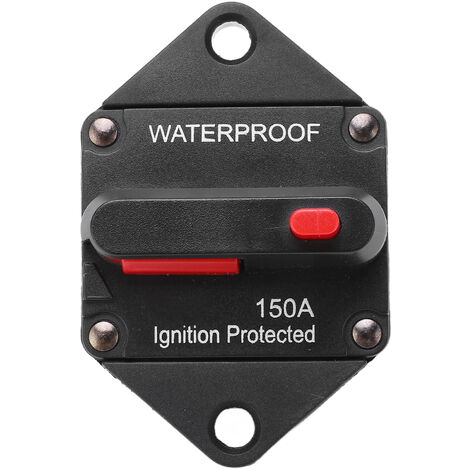 Disjoncteur DC étanche 150A - 12-48V - Réinitialisation Manuelle - Pour Auto, Bateau, Solaire - Neuf