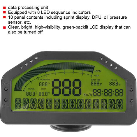 Jeffergarden SINCOTECH 9000 tr/min affichage de course OBD2 Bluetooth tableau de bord LCD jauge mètre - 3