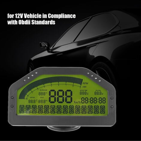 Jeffergarden SINCOTECH 9000 tr/min affichage de course OBD2 Bluetooth tableau de bord LCD jauge mètre - 4